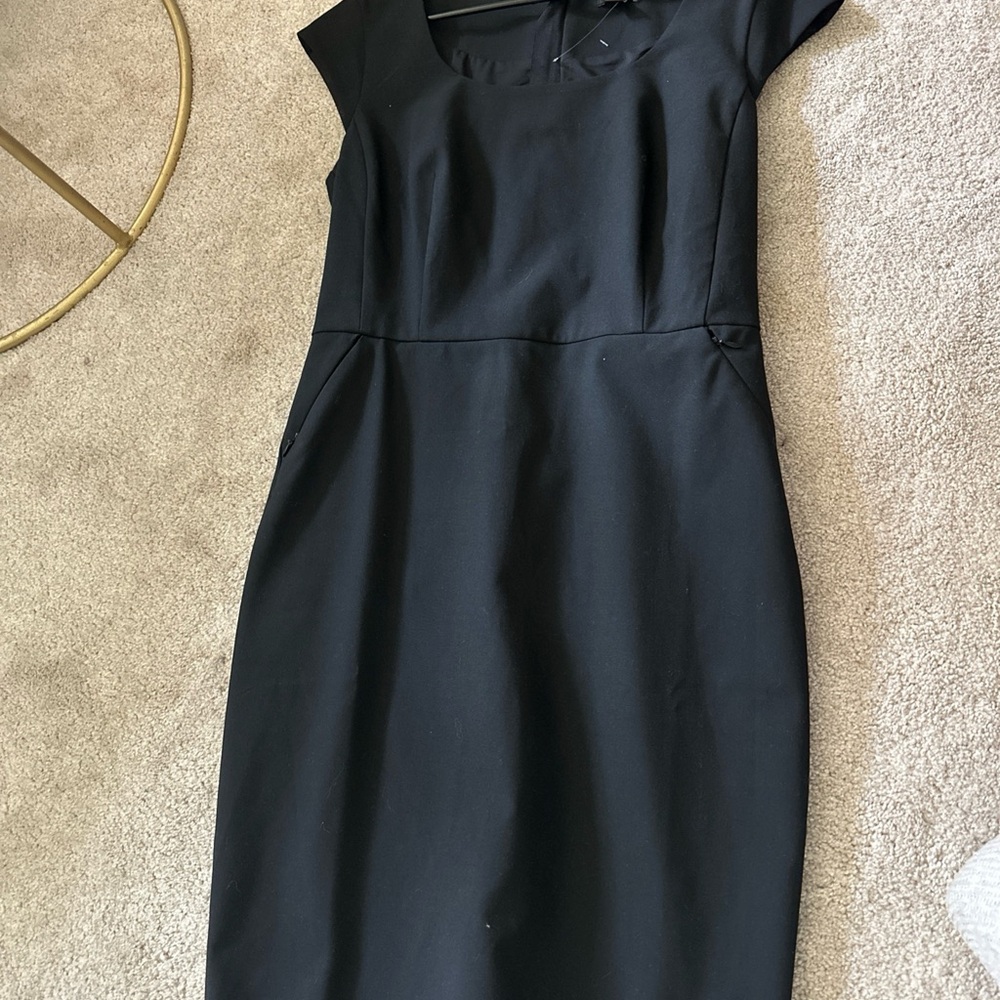 Ann Taylor Elegant Black Midi Dress